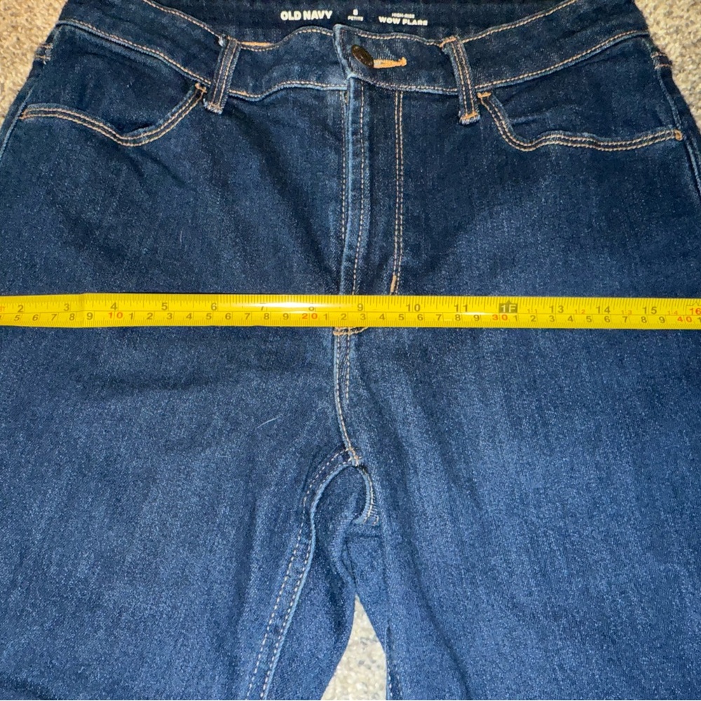 Old Navy Dark Blue High-Rise Flare Jeans - Picture 6 of 6
